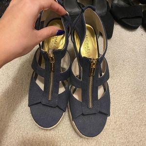 Navy Blue Wedges